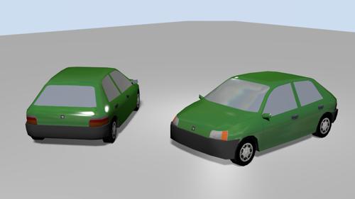 Low poly hatchback preview image